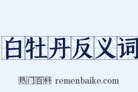 白牡丹反义词是什么意思的图片